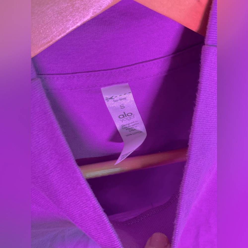 nwot purple crop top from alo